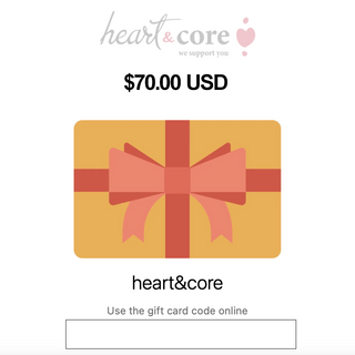 eGift Card for heart&core Post-Surgical Bras